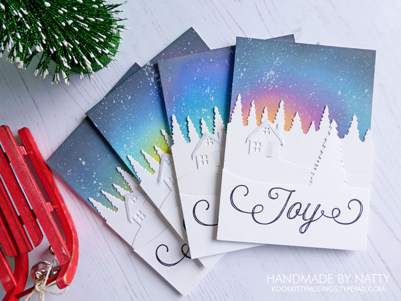 Blended backgrounds with a wintry touch!