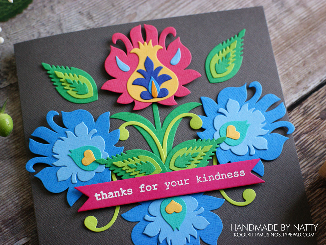 Wycinanki-inspired thank you card