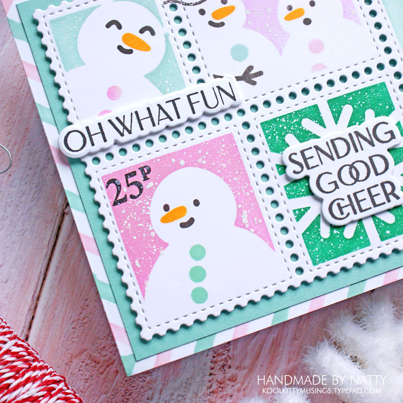 Christmas in July | Waffle Flower Postage Collage Snowmen