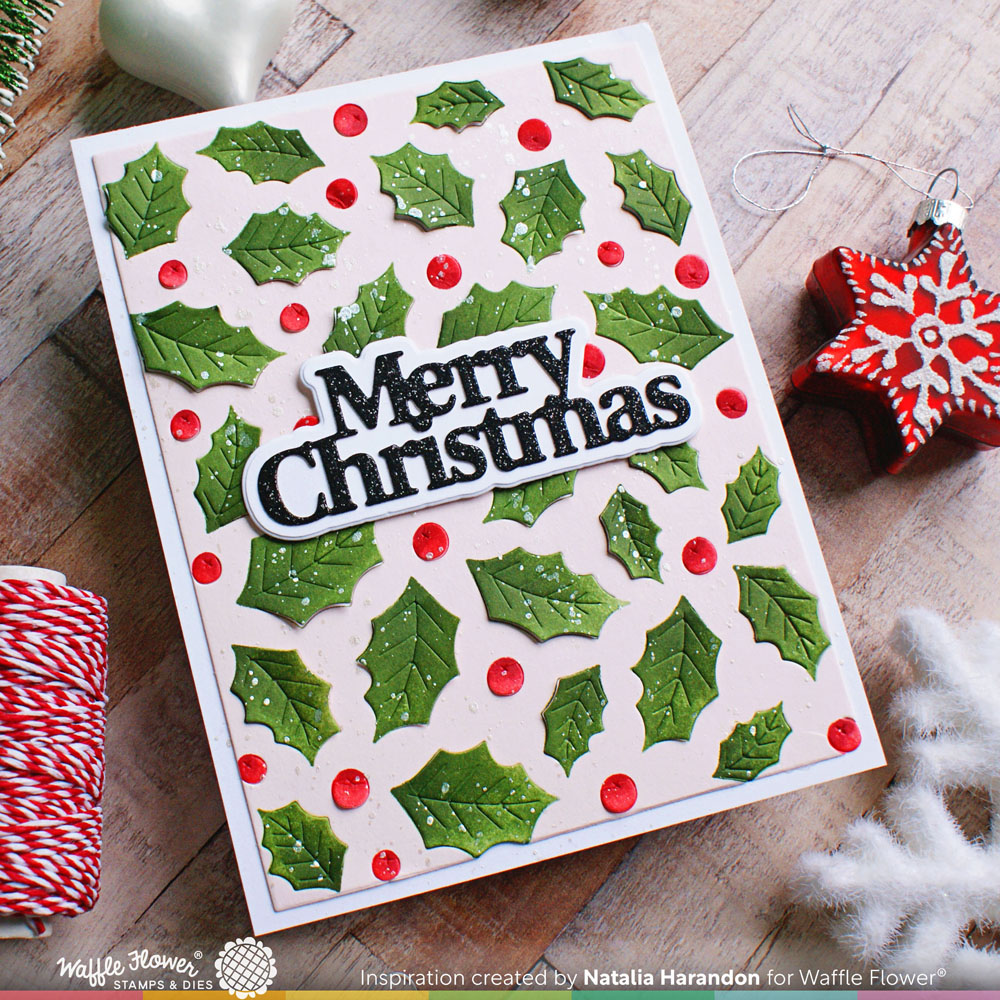 Merry Christmas | Waffle Flower Holly Jolly Background