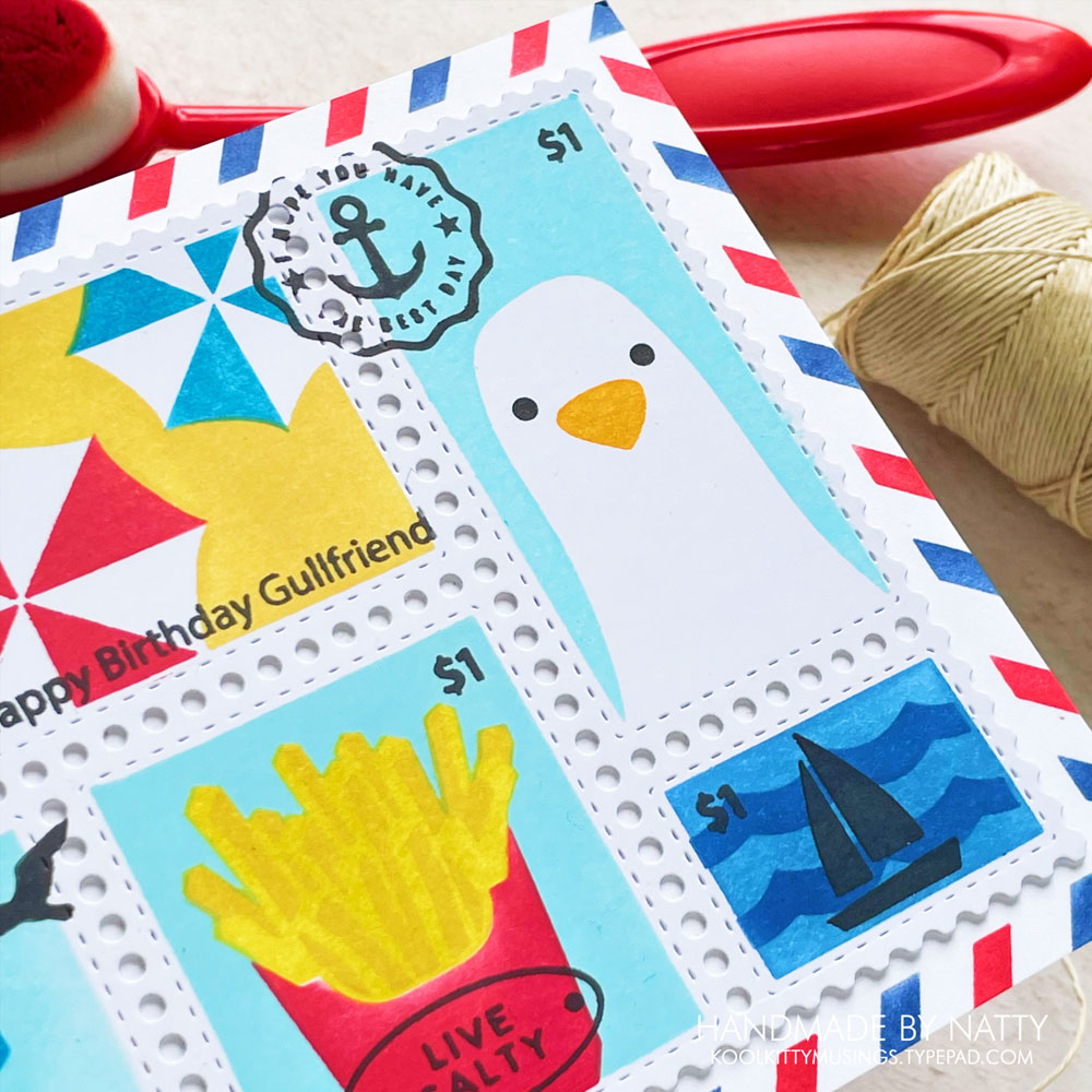 Birthday Wishes | Waffle Flower Postage Collage Beach Days