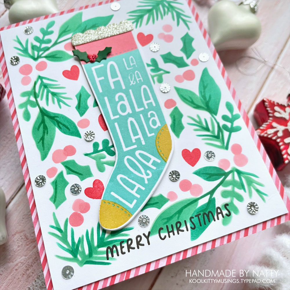 Festive Fa La La | Concord & 9th Stocking Stamp & Stitch
