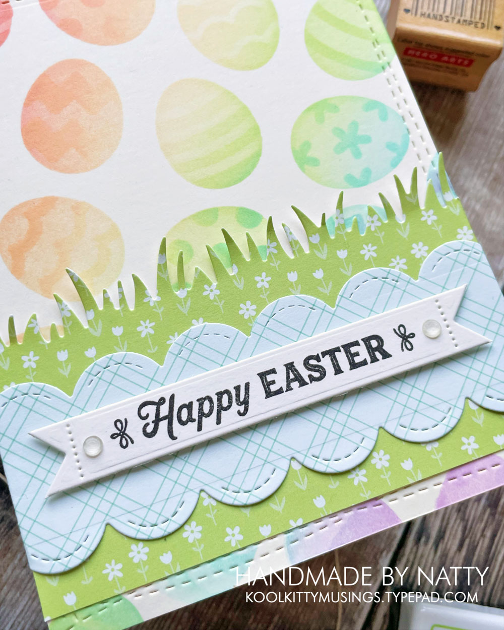 Happy Easter | Lawn Fawn Easter Egg Background Stencil