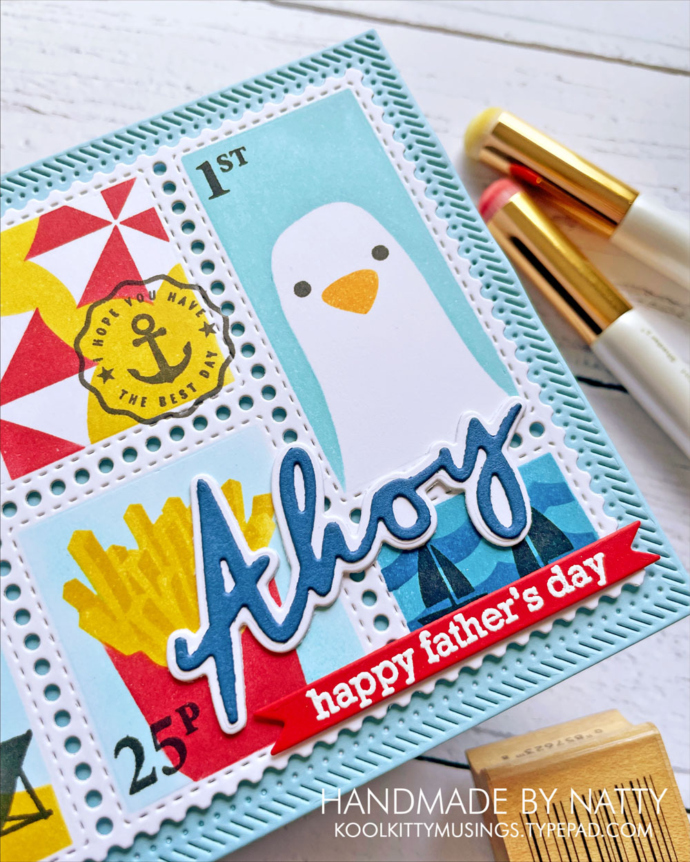 Father’s Day Wishes | Waffle Flower Postage Collage Beach Days