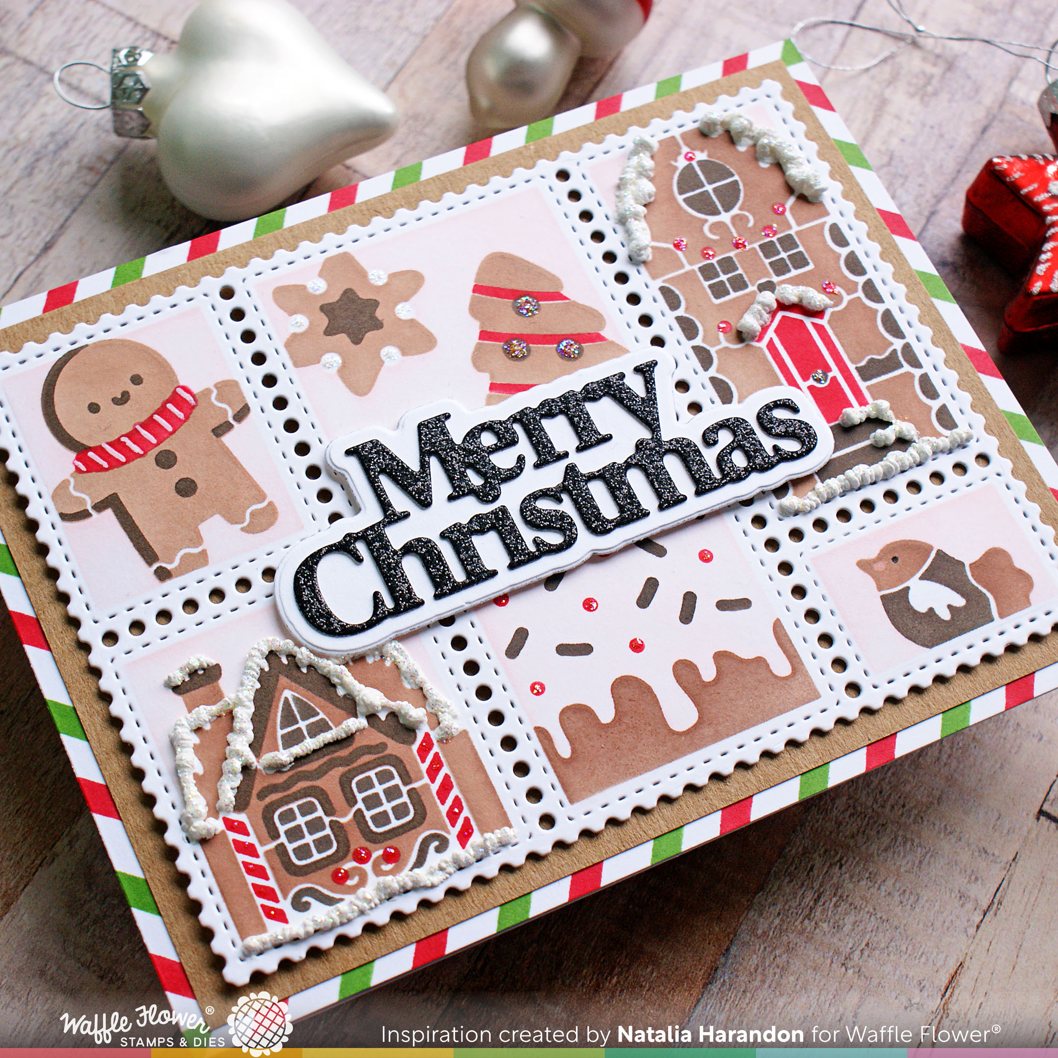 Gingerbread Two Ways | Waffle Flower Postage Collage Gingerbread