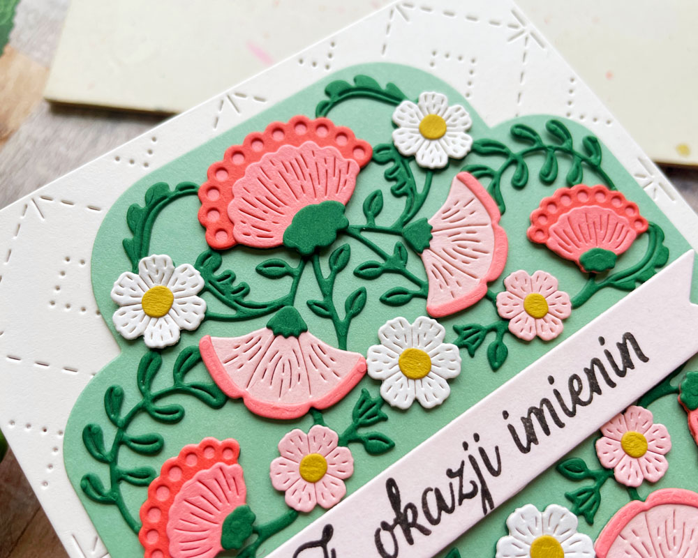 Name Day Wishes | Spellbinders Four Petal Bloom Reflection