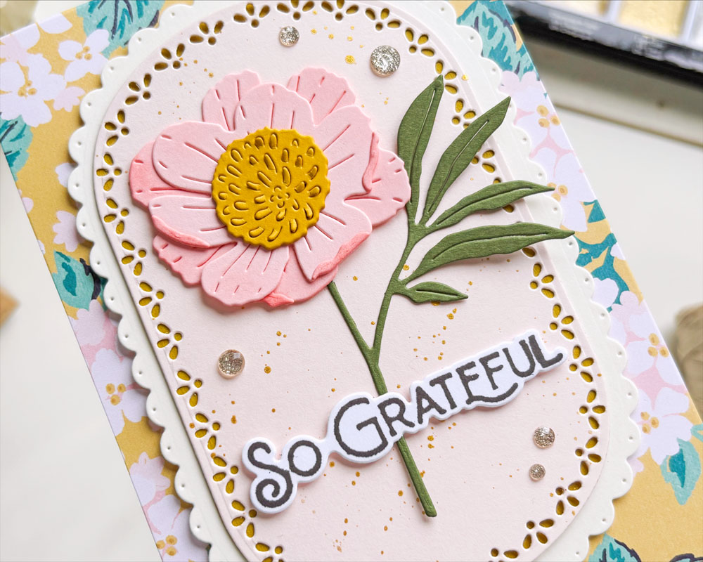 So Grateful | Spellbinders Woodland Tales Floral